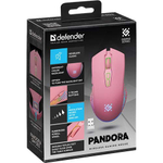 Defender Игровая мышь беспроводная Pandora GM-502 розовая