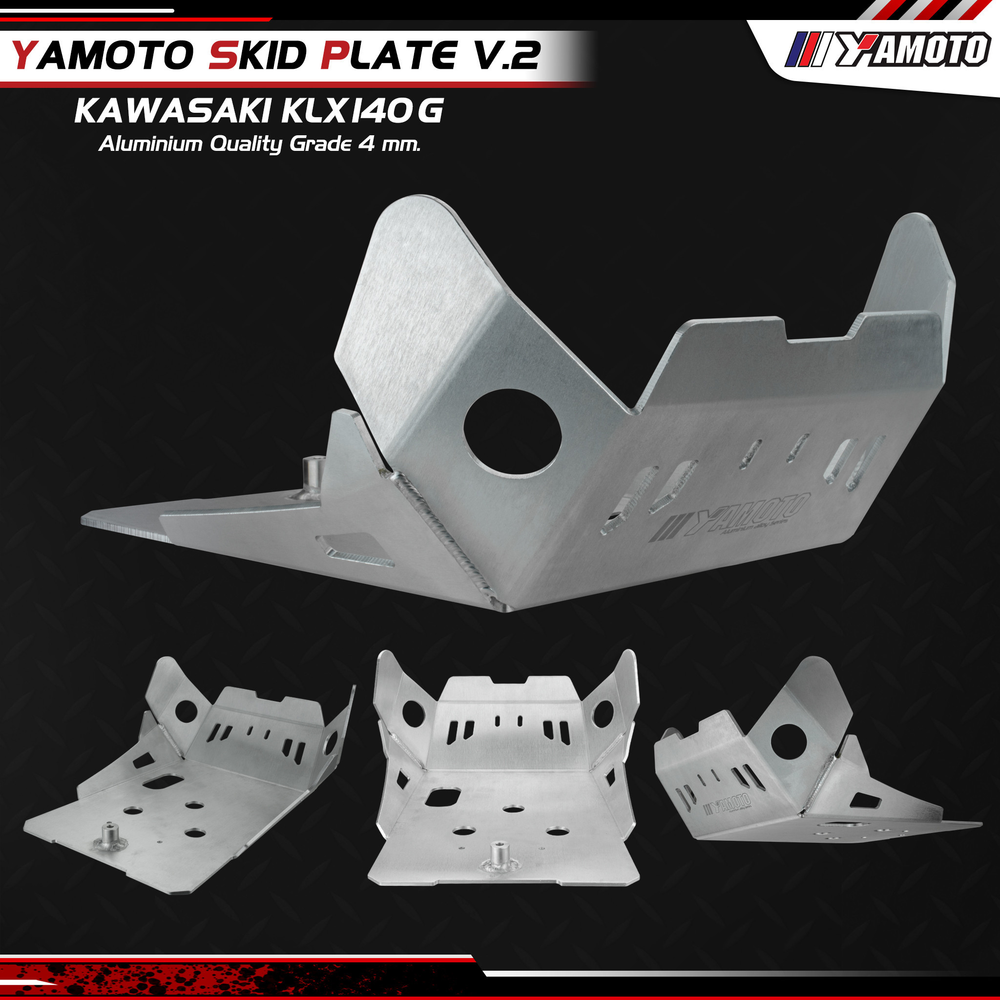 Yamoto Skid Plate for Kawasaki KLX125-140-150. Aluminium. V2.4