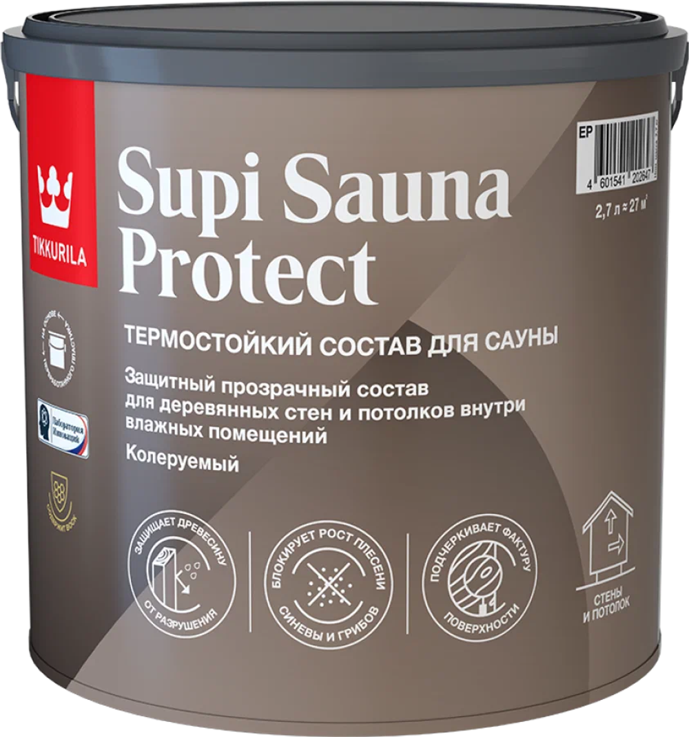 Защита для сауны Tikkurila SUPI SAUNA PROTECT п/мат (2,7л)