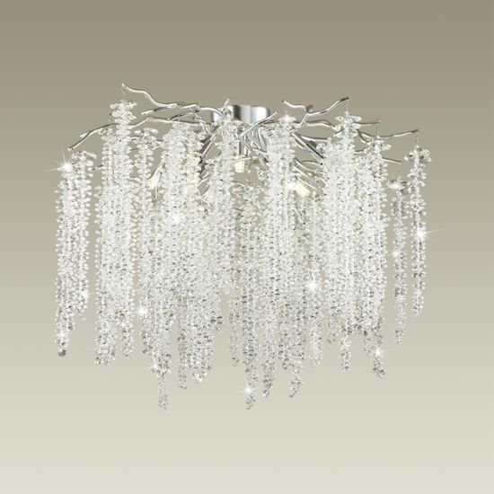 5004/8C HALL ODL23 637 серебристый/прозрачный металл/хрусталь Люстра потолочная G9 8*40W BANCHE