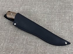 Якутский нож, цельнометаллический, сталь Х12МФ, рукоять орех, кованый дол