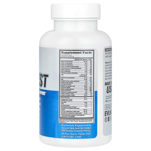 EVLution Nutrition, VitaTest, комплекс питательных веществ для мужчин`` 90 таблеток