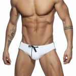 Мужские плавки с молнией сбоку (Размер: XXL) (Цвет: белый)
