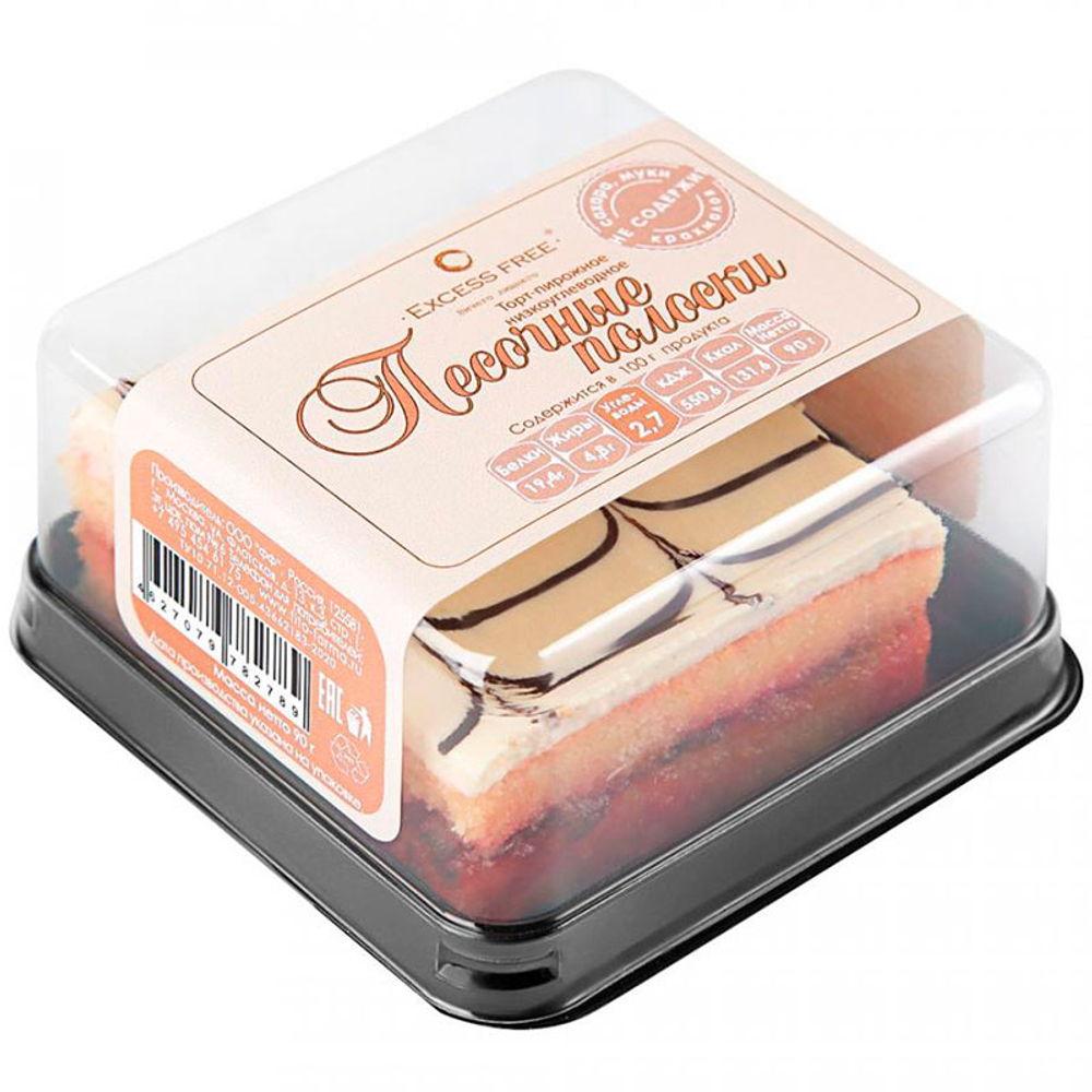 Excess Free Торт-пирожное "Песочные полоски" (90 гр.)
