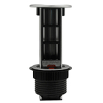 Настольный встраиваемый выдвижной розеточный блок Vertical 6 мод. (3 мод. 45х45), алюминий