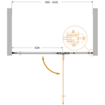 Душевая дверь Cezares Liner 100 R LINER-B-12-100-C-Cr-R профиль Хром стекло прозрачное
