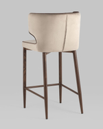 Стул полубарный Матео с кантом велюр шампань ножки дерево