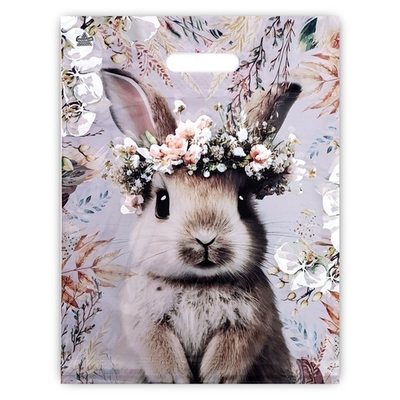 Пакет «Летний Зайка», полиэтиленовый с вырубной ручкой, 30×40 см, 60 мкм