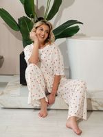 Костюм домашний с брюками Мона (белый) К15209-1М LT Collection