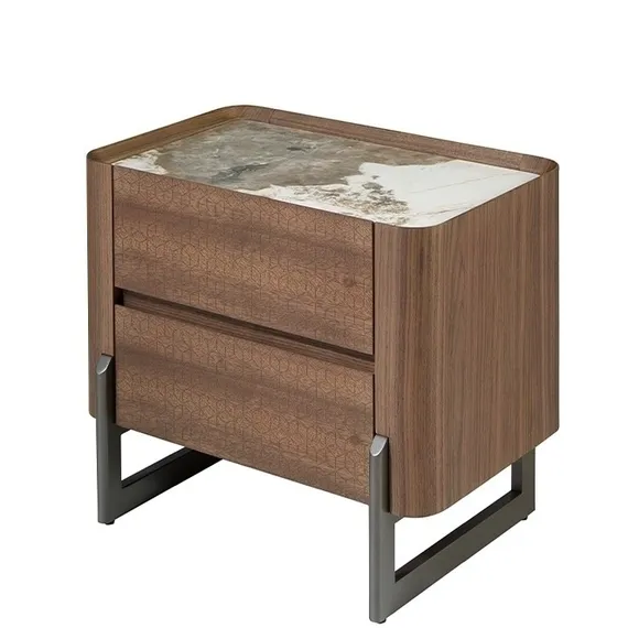 Прикроватная тумбочка Angel Cerda 7152 из ореха и керамики