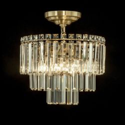 Citilux Фонда CL303163 Люстра хрустальная подвесная Бронза