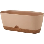 Горшок овальный InGreen WOOD для суккулентов, 25 см молочный шоколад/бук