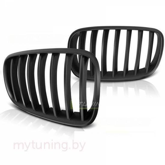 Решетка (ноздри) MATT BLACK для BMW X5 E70 / X6 E71