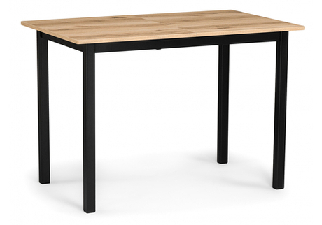 Стол деревянный Woodville Аркон 110(130)х68х75 делано, черный, ножки черные