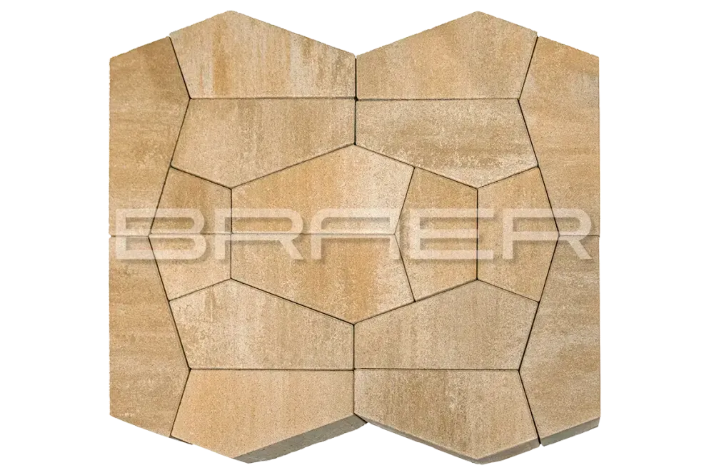 Тротуарная плитка Braer Витраж, Color Mix Плато, 80 мм