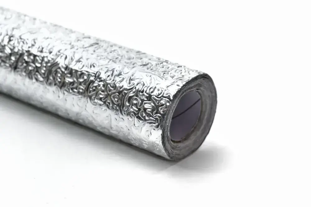 Алюминиевая самоклеящаяся защитная пленка, 300х60 см, серебристая
