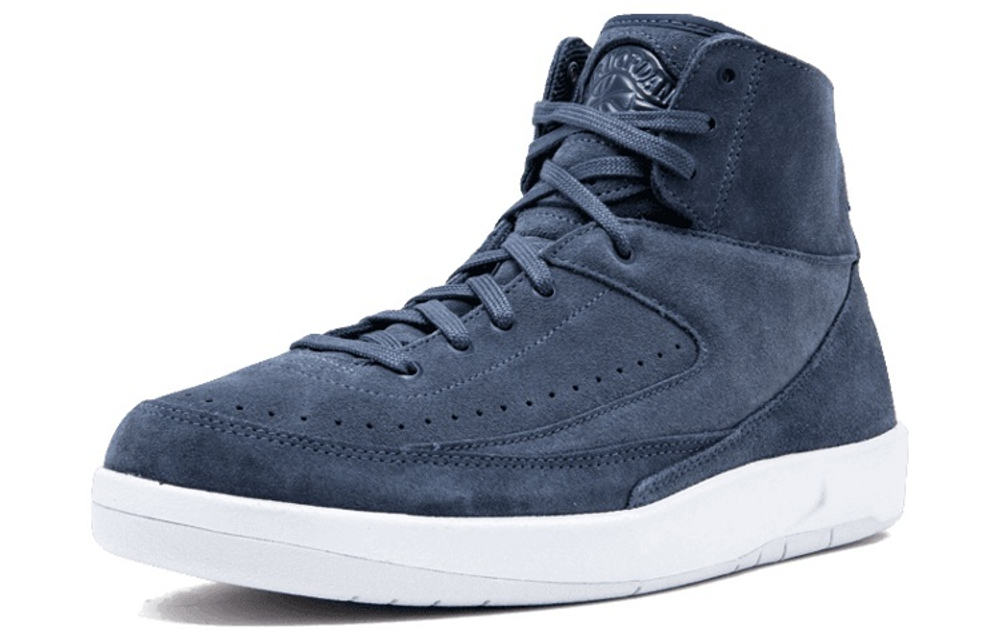 Jordan Air Jordan 2 Retro Decon Thunder Blue non-slip lightweight high-top basketball shoes men's Blue