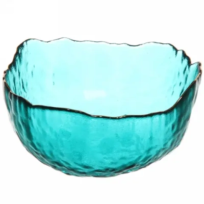 Салатник стеклянный «ICE CRYISTAL» 13см морской