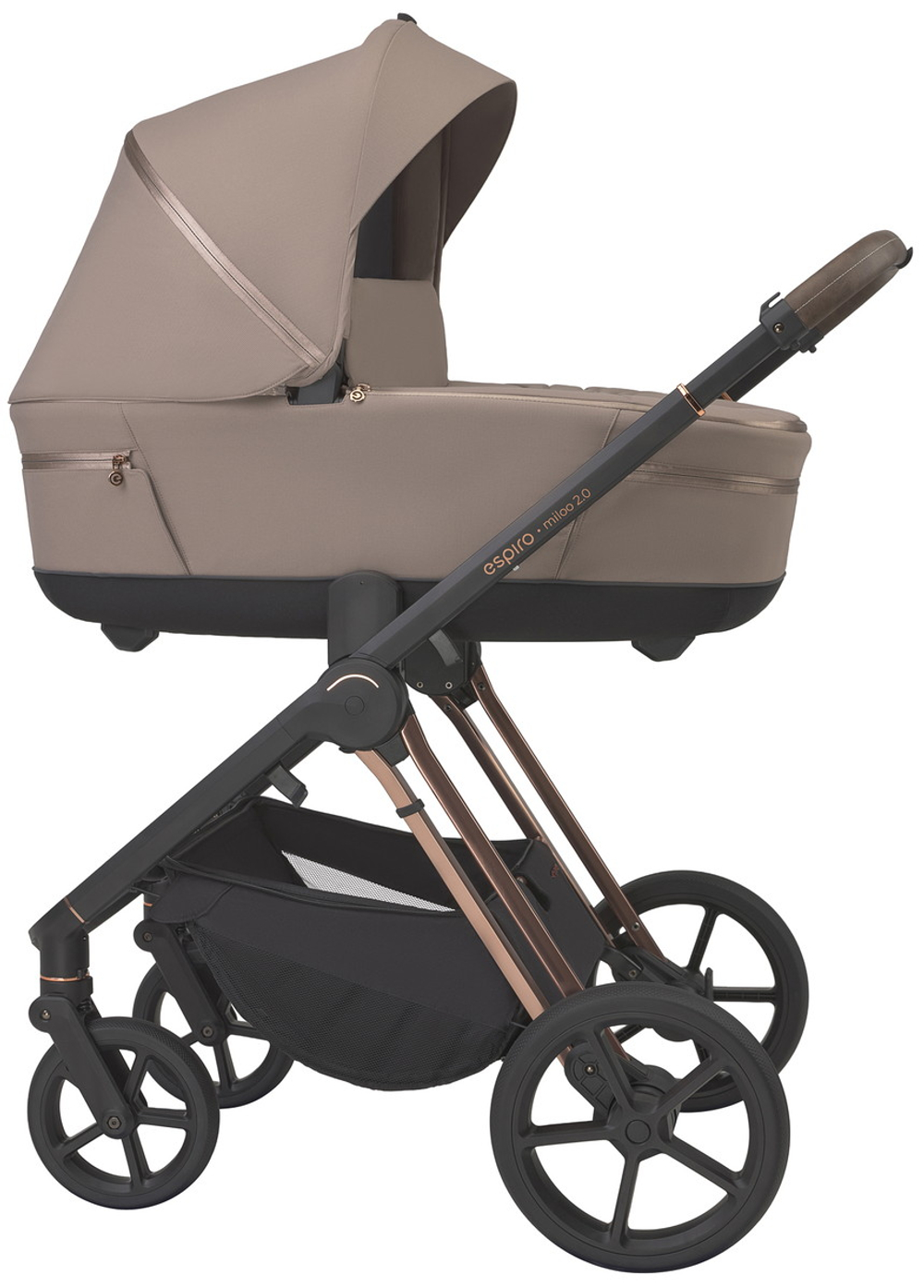 Детская коляска 3 в 1 Espiro Miloo 2.0 и автокресло Pi Gray blue 309 tasty cappuccino