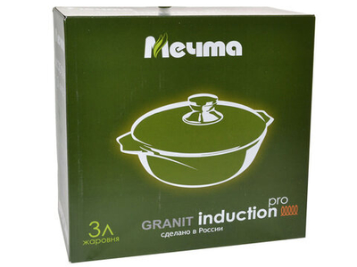 Жаровня 3л Гранит black Induction Pro