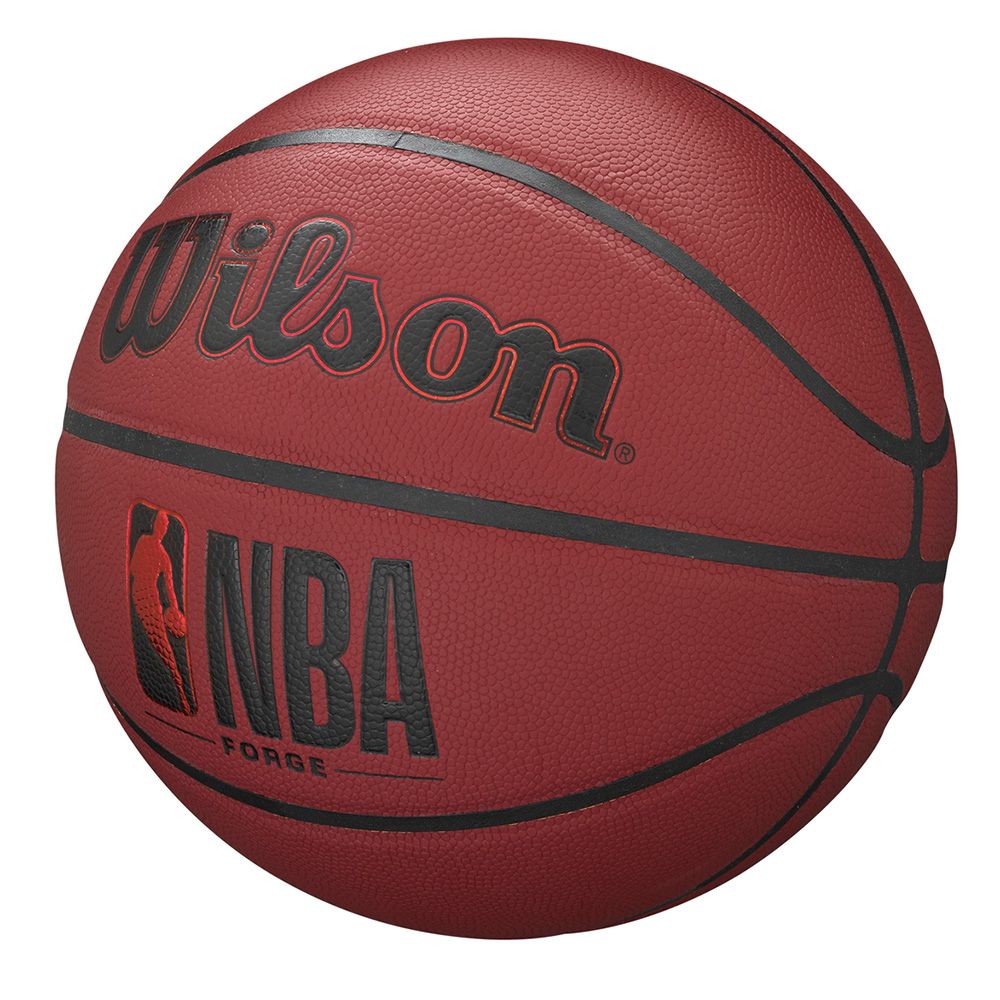 Мяч баск. WILSON NBA Forge Crimson BSKT, WTB8201XB06, р.6, PU, бутиловая камера, бордово-черный
