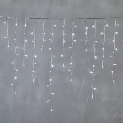 Светодиодная бахрома 5*0,9 м., 348 белых LED ламп, силиконовый прозрачный провод, Beauty Led (ECC348-10-2W)