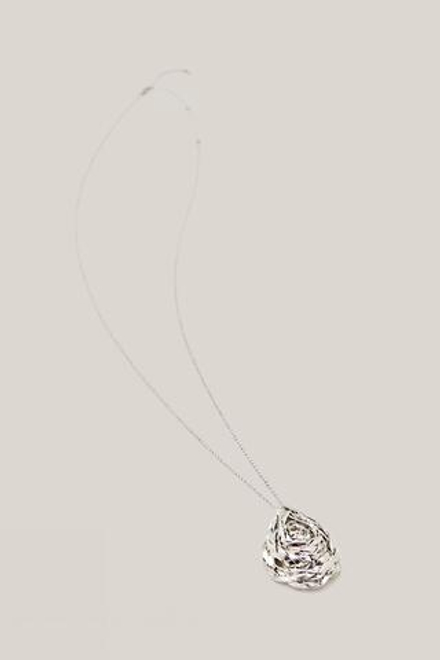 Massimo DuttiКолье с рельефной подвеской - Limited Edition, серебряный
