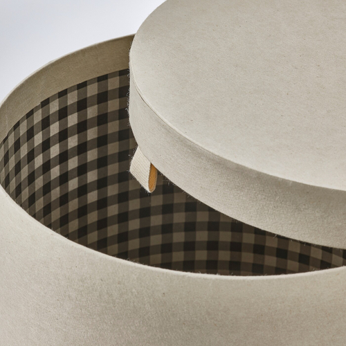 Набор коробок с крышкой IKEA RAGODLING (РОГОДЛИНГ), Бежевый, 18х24 см, 20х26 см, 2 шт