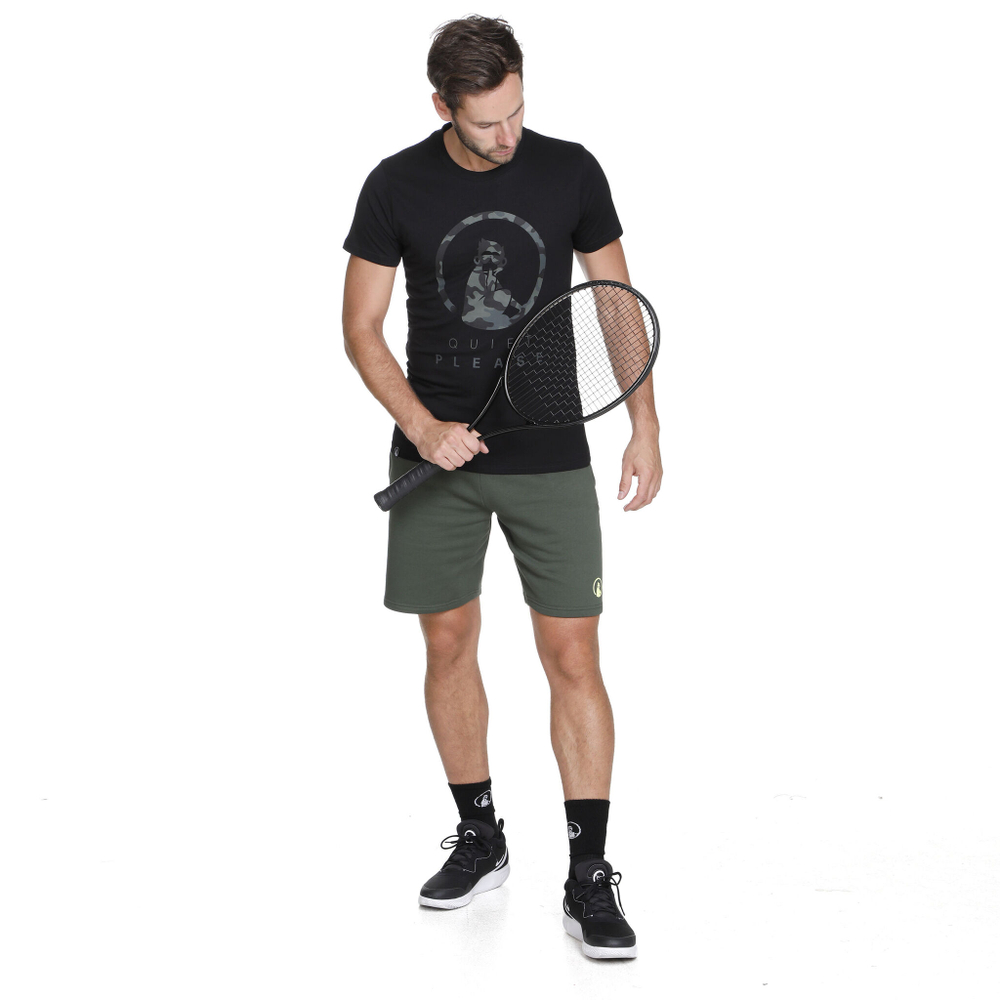 Мужское теннисное поло Quiet Please Camou Advantage Logo Men - Black