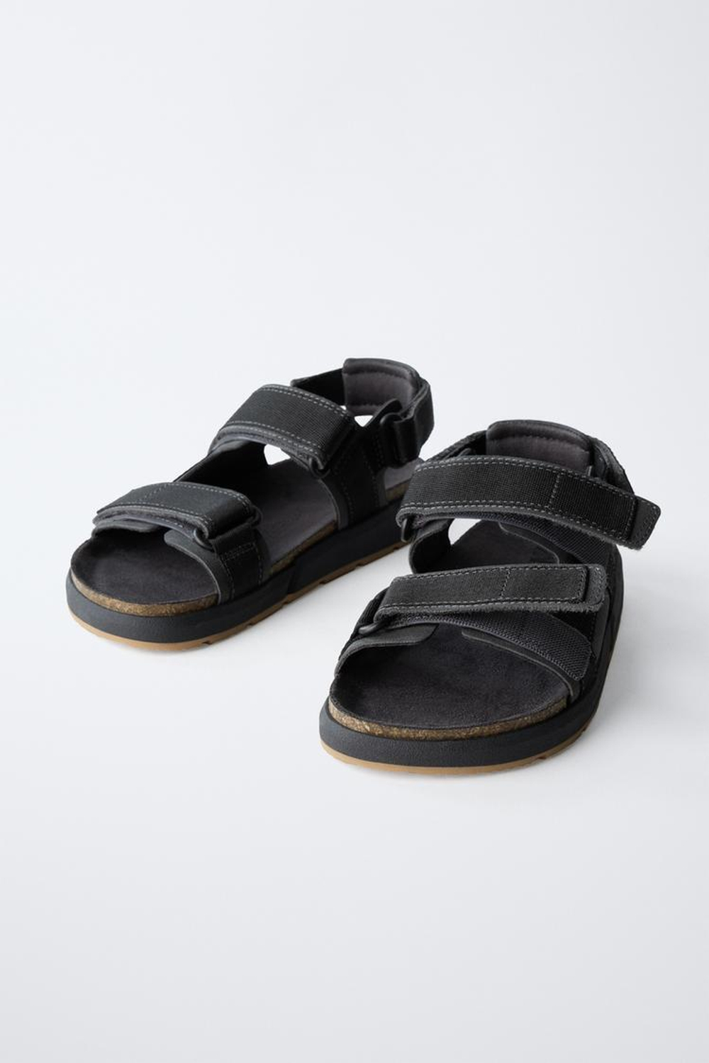 ZARA САНДАЛИИ В СПОРТИВНОМ СТИЛЕ, ЧЕРНЫЙ