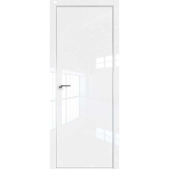 Межкомнатная дверь глянцевая Profil Doors 1LE белый люкс глухая