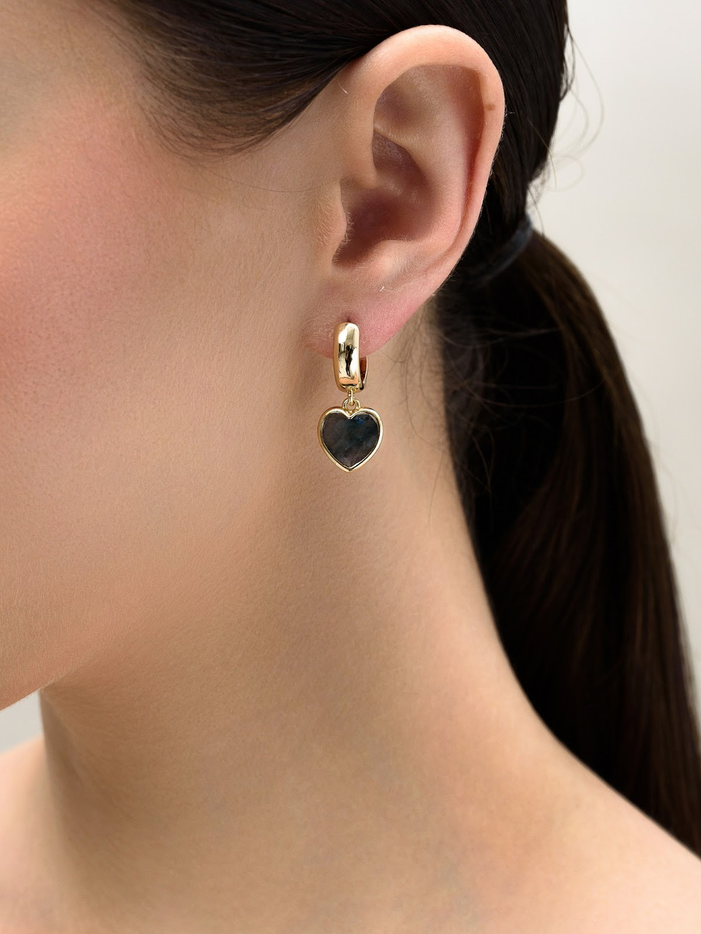 Серьги "Amour" Gold с лабрадором