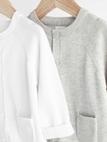 Кардиган для малышей в комплекте Next D69-252, 2 шт., Белый, Серый