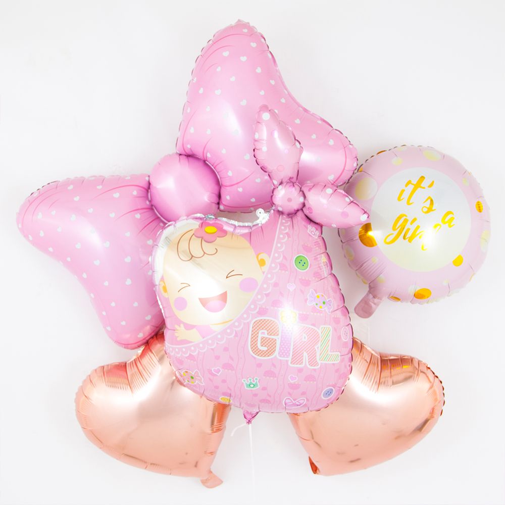 Шар (36''/91 см) Фигура, Бант, Розовый, 1 шт.