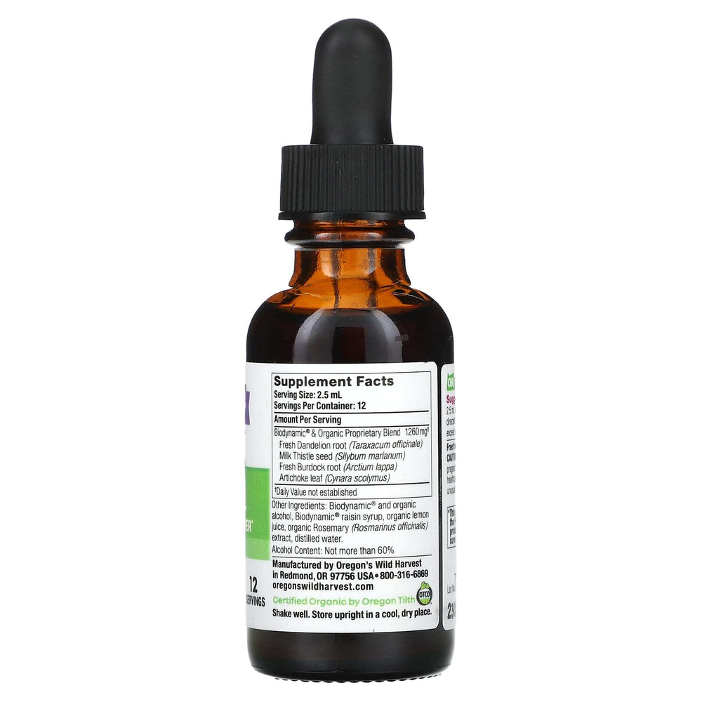 Oregon's Wild Harvest, LiverLove, Biodynamic, лимон и розмарин, 30 мл (1 жидк. унц.)