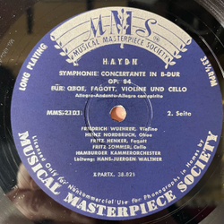 Винтажная виниловая пластинка LP Haydn Йозеф Гайдн, Konzert F r Trompete Und Orchester, Симфония Symphonie Concertante In B Dur, Op. 84 Fur Oboe, Fagott, Violine Und Cello (Германия 1959)