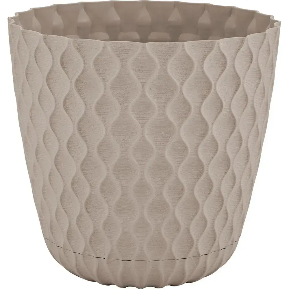 Горшок для цветов InGreen Wave с дренажной сеткой и съемным поддоном 4,7 л,D205мм французс