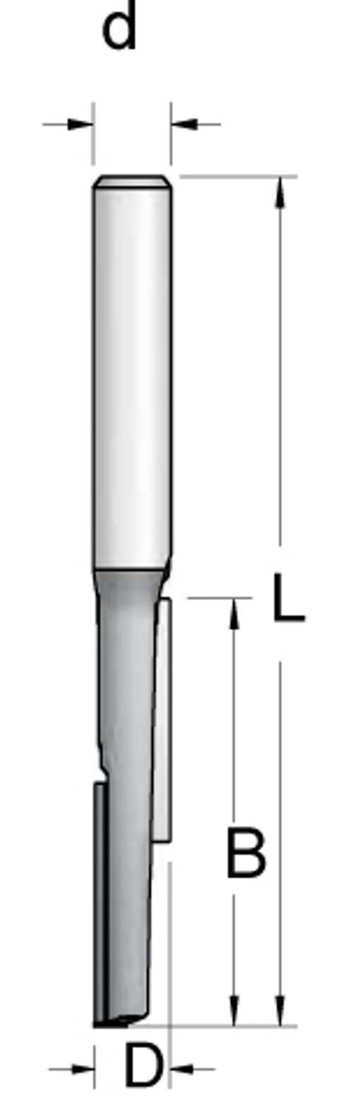 Фреза ST81272 пазовая легкий рез D12,7 B51 Z1+1 хвостовик 12
