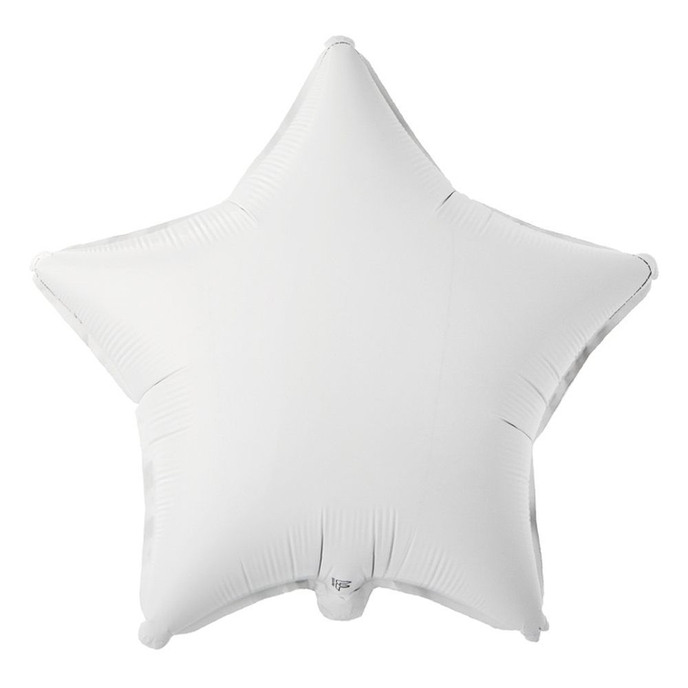 Шар фольгированный Звезда 45 см (Белый)