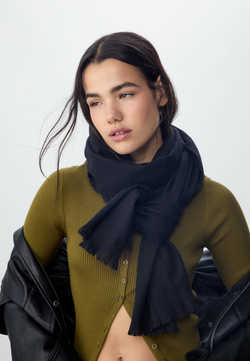 STRADIVARIUS Базовый шарф, черный