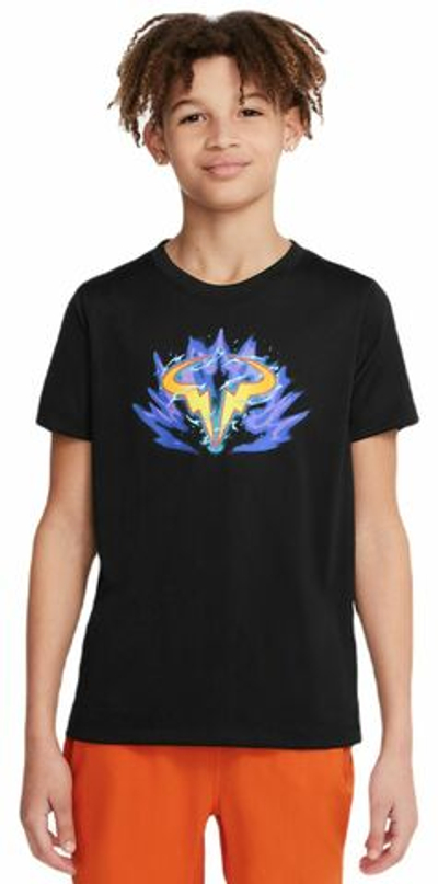 Футболка для мальчика теннисная Nike Kids Dri-Fit Rafa T-Shirt - black