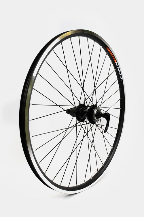 Колесо заднее 26" TRIX ал. дв. чер. / Втулка: ал. ДИСК. 8-10 ск. эксц.пром. черный 14735