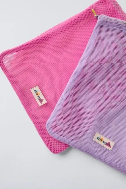 ZARA НАБОР РАЗНОЦВЕТНЫХ СЕТЧАТЫХ СУМОК, РАЗНОЦВЕТНЫЙ