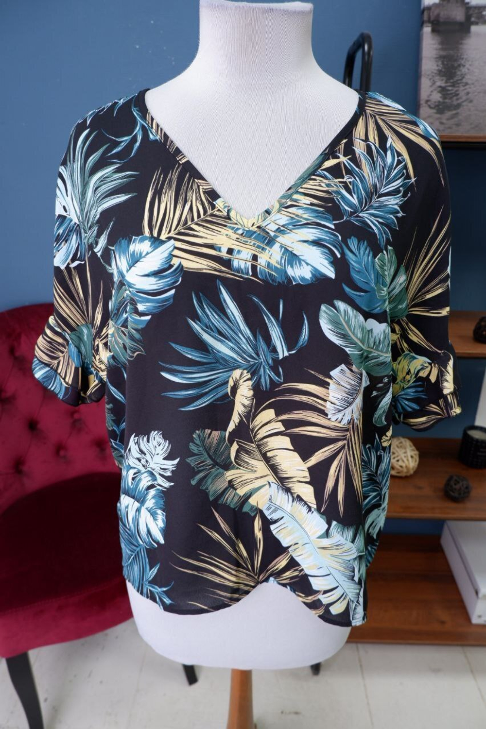 Блуза Zolla с принтом 52 размер