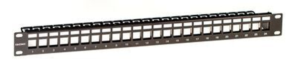 Патч-панель наборная 19",1U, под 24 модуля Keystone, UTP/STP (для модулей форм-фактора МС)