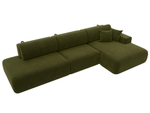 Диван угловой Лига-036 НПБ Модерн Лонг правый угол МИКРОВЕЛЬВЕТ Зеленый