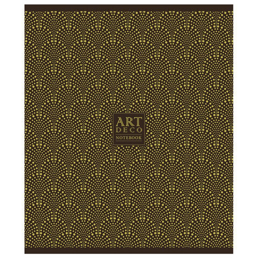 Тетрадь А5, 48 л., ПЗБМ, скоба, клетка, матовая ламинация, фольга, "АРТ ДЕКО" (5 видов), 029181