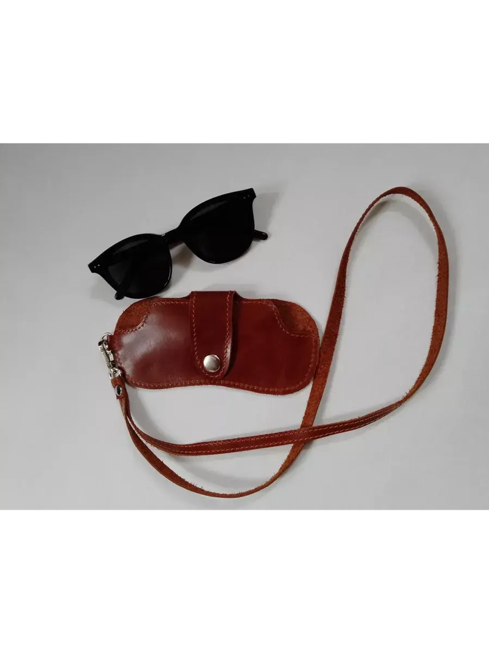 Футляр для очков сумка из натуральной кожи чехол