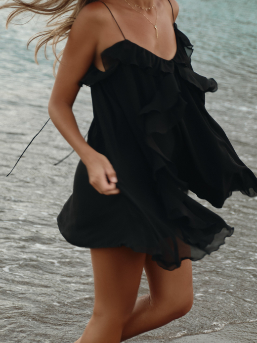 Платье мини с воланами bk