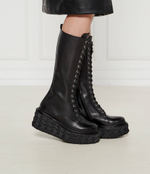 Кожаные сапоги-казаки Patrizia Pepe - черный(8Y0103 L078)